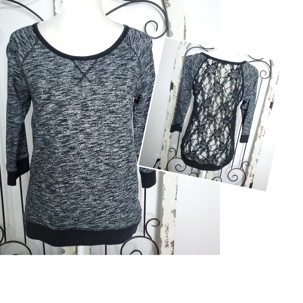 Express lace back top small